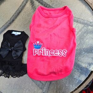 Large dog  pink princess t-shirt